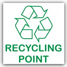  Recycling Point  Adhesive Sticker-Recycle Logo Sign-Environment Label